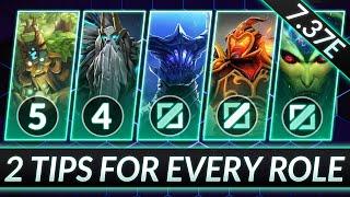 2 Tips For Every Role - Secrets to Instantly Increase Your MMR - Dota 2 7.37e Guide