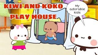 Kiwi Koko play House️️|| Peach Goma | Bubu Dudu | Panda Bear cats | KittensIsland