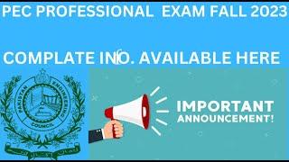 PEC Professional Exam 2023