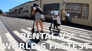 RION vs Rental Scooter RACE - Which electric scooter is faster?