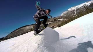 Mini Pipe messing around on a Snowskate