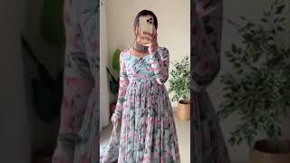 Floral printed anarkali//link in description //#shorts #viral