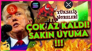 TRUMP BÜYÜK KRİPTO DUYURUSUNU YAPIYOR! BITCOIN, XRP, SOL ve ETH  SERT YÜKSELECEK Mİ?