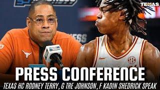 Texas Basketball: HC Rodney Terry & Tre Johnson Speak Ahead of Xavier Matchup (March Madness)