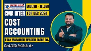 "CMA Inter Cost Accounting | Ultimate 2024 Revision Marathon" (P1834)