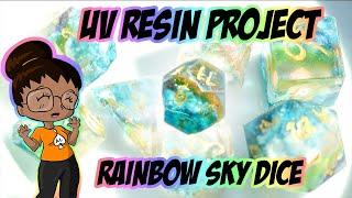 DIY UV Resin Project: Rainbow Sky Dice