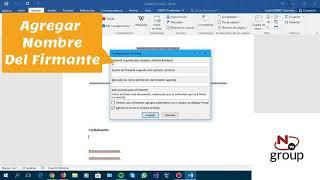 Como agregar un campo de firma digital en word NW Group - RESUELTO