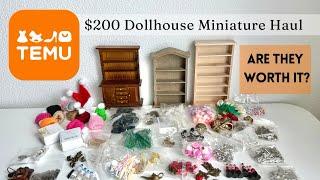 HUGE Temu Dollhouse Miniatures Haul - Furniture, accessories, food,