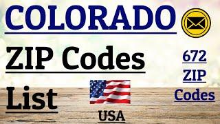 COLORADO ZIP Code s List || USA-UNITED STATES OF AMERICA