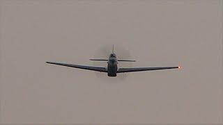 SCREAMING P-51 MUSTANG ROARS THROUGH SUNSET