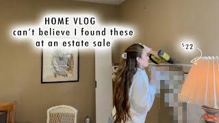 HOME VLOG *can't believe I found these at an estate sale for $22*