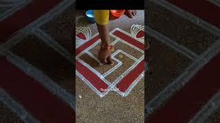 Kolam 🪷| Daily rangoli 🪷| simple design rangoli #muggulu #rangoli #kolam #shortvideo #shorts #viral