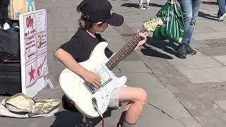 Apache / 8 year old Olly busking guitar / Chester / gaining confidence / getting fans