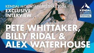 Pete Whittaker in conversation with Billy Ridal and Alex Waterhouse