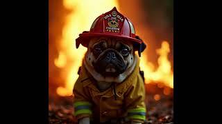 "Brave Dog Becomes a Firefighter – You Won’t Believe His Heroic Rescue!" #shorts #animals #dog