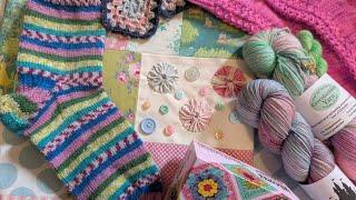 Stitched by Mrs D episode 62 - Knitted socks, new yarn and crochet blanket