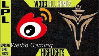 WBG vs V5 Highlights ALL GAMES | LPL Spring 2022 W3D3 | Weibo Gaming vs Victory 5