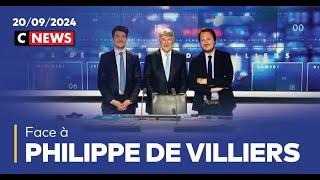 Face à Philippe de Villiers / 20 septembre 2024 (CNews)