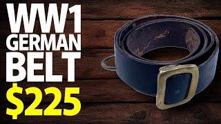 $225 | WW1 Imperial German Leather Belt & DRGM Buckle: Authentic | Military Antiques Toronto