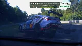 CRASH Hyundai Elantra TCR #303 GETS RAMMED OF THE TRACK! ADAC RAVENOL 24H NÜRBURGRING 2025