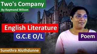 GCE O/L English Literature "Two's Company"