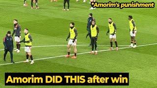 Ruben Amorim punish some players an extra training at Old Trafford after the win against Leicester