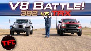 We Drag Race a new Jeep Wrangler 392 vs Ram TRX - It's Closer Than You Think!