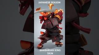 JAPANESE SEASON BARBARIAN KING SKIN.#clashofclans #slowed #phonk #foryou #coc #clashroyale