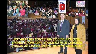 BOYABAT BELEDİYESİ ÇOCUKLARA ÖZEL ÜCRETSİZ SİNEMA ETKİNLİĞİ DÜZENLEDİ