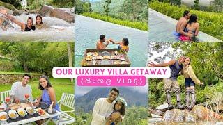 Our Luxury Villa Getaway️|@LeMaasTotaVilla(සිංහල vlog) #eshiandhella #couplechannel