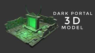 Dark Portal 3D Model | A low Poly Dark Portal 3d Modeling | 3D Animation | Prisma 3D | Animation