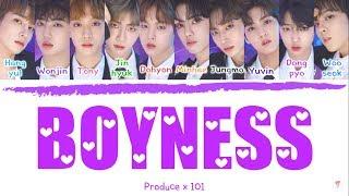 PRODUCE X 101 프로듀스X101 " Boyness 소년미 (少年美) " Correct Lyrics (ColorCoded/ENG/HAN/ROM/가사)