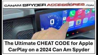 Cheat code - Apple CarPlay Can Am Spyder 2024 - How to by-pass the communication system option !!