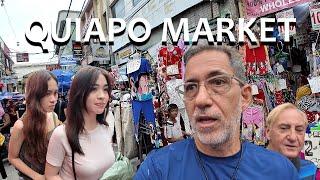 Walking Manila's Busy Quiapo Local Market in the Philippines 