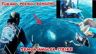 Semua angler strike tengiri di rumpon petuk!!!ga ada yang boncos !!!crazy fishing