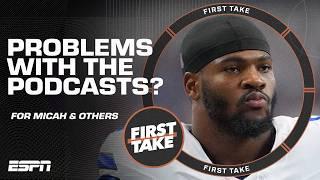 Is it a problem for Micah Parsons and other active players to have a podcast?  | First Take