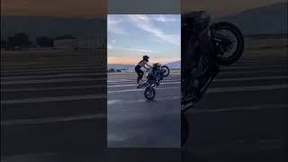 She got insane skills!!#wheelie #skills #lady