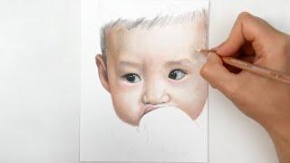 Drawing a portrait with colored pencils | Emmy Kalia