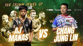 AJ MANAS VS CHANG JUNG LIN | WORLD POOL CHAMPIONSHIP 2024 #billiards #9ball #9ballpool