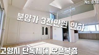 [고양시복층빌라] 분양가 3천만원 인하! 정남향 뻥뚫린 전망 한층에 한세대 단독세대 오픈복층빌라 고양시 주교동 신축빌라 [주교동복층빌라]