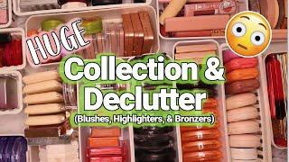 Decluttering My HUGE Makeup Collection 2025 | Blushes, Highlighters, & Bronzer Declutter