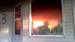 GTFD8215   Awesome firefighter training video LIVE BURN HOUSE FIRE