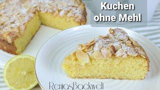 Zitronenkuchen  ohne Mehl blitzschnell gezaubert, Glutenfrei