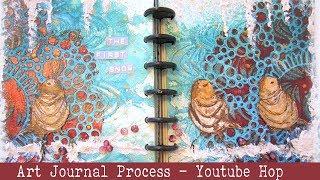 Art Journal Process | Mixed Media Techniques | Youtube Hop