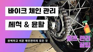 바이크 체인관리 이것만보면 OK  (청소+윤활) 꿀팁 대방출