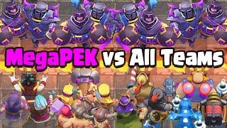 TEAM EVO PEKKA MEGA KNIGHT VS ALL TEAMS | CLASH ROYALE