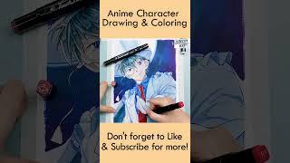 Anime Character Drawing and Coloring #Shorts