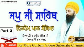 (Part 3) Santhia Shri Japji Sahib  ਸੰਥਿਆ - ਸ੍ਰੀ ਜਪੁਜੀ ਸਾਹਿਬ - Giani Gurpreet Singh Ji Damdami Taksal