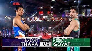 Neeraj Goyat v/s Basant Thapa | Super Boxing League | Haryana Warriors v/s North East Tigers | SBL