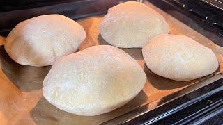 Step-by-step guide to baking Sourdough Pita bread with discard | Easy and Fluffy